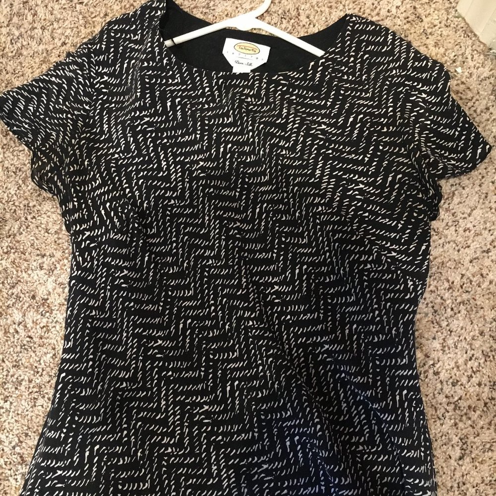 Talbot's Women's Patterned Silk Blouse